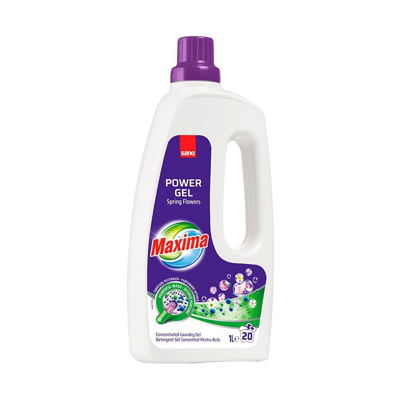 Set 2 x Detergent Gel pentru Rufe Sano Maxima Power Gel Spring Flowers 1 l