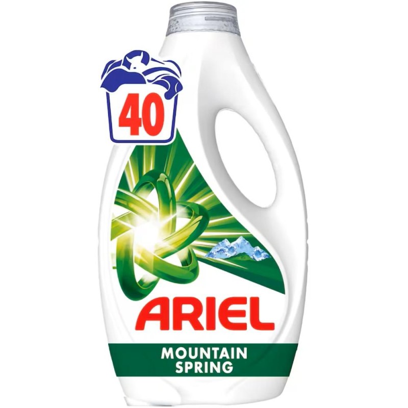 Set 2 x Detergent Lichid Ariel Mountain Spring, 40 Spalari, 1.8 l