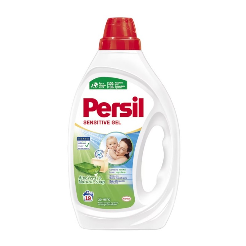 Set 2 x Detergent Lichid Persil Gel Sensitive, 855 ml, 19 Spalari