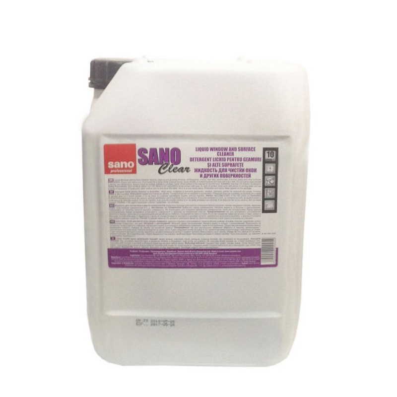 Set 2 x Detergent pentru Curatat Geamuri Sano Clear 10 l