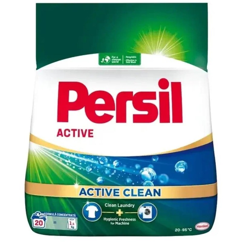 Set 2 x Detergent Pudra Rufe Active Clean, 20 Spalari, 1.5 kg