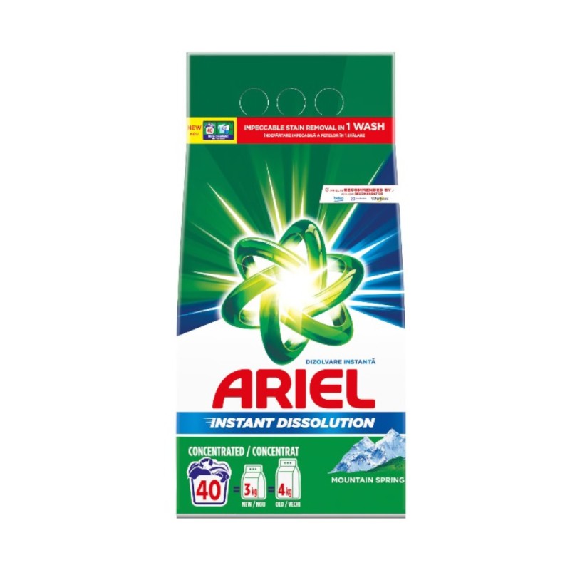 Set 2 x Detergent Rufe Ariel Mountain Spring, 3 kg
