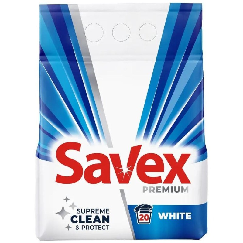 Set 2 x Detergent Rufe Automat Savex Premium White, 2 kg