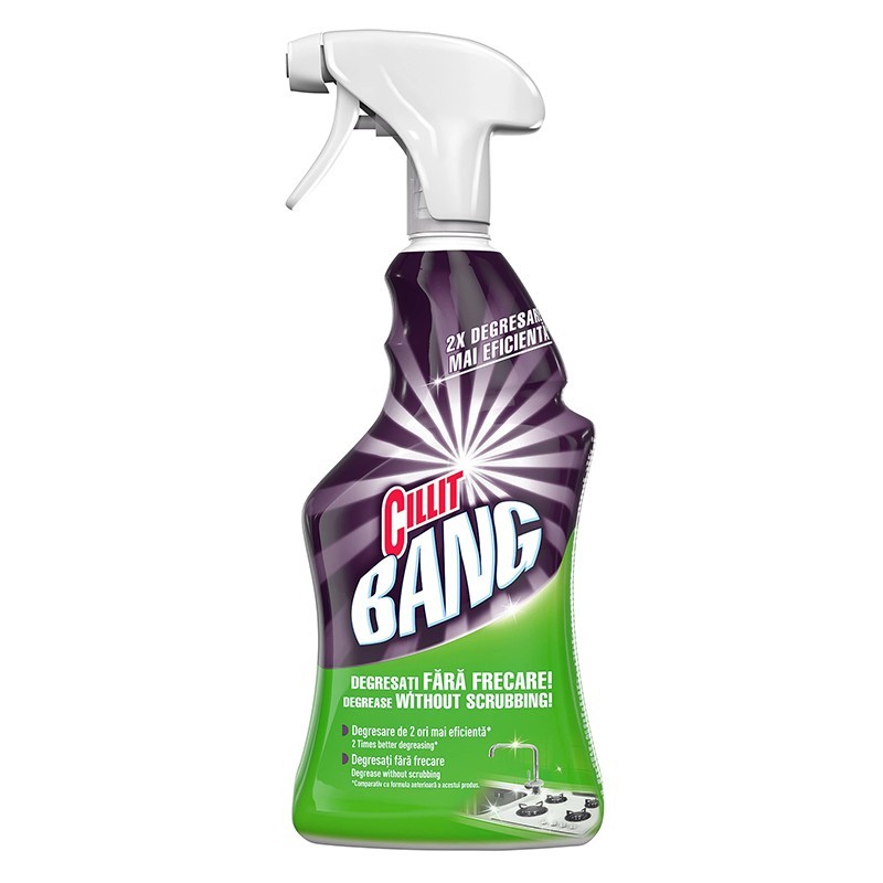 Set 2 x Detergent Suprafete cu Pulverizator Cillit Bang Degresant, 750 ml