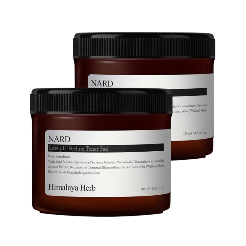 Set 2 x Dischete Faciale Exfoliante Nard Himalaya Herb, pH Scazut, 140 ml