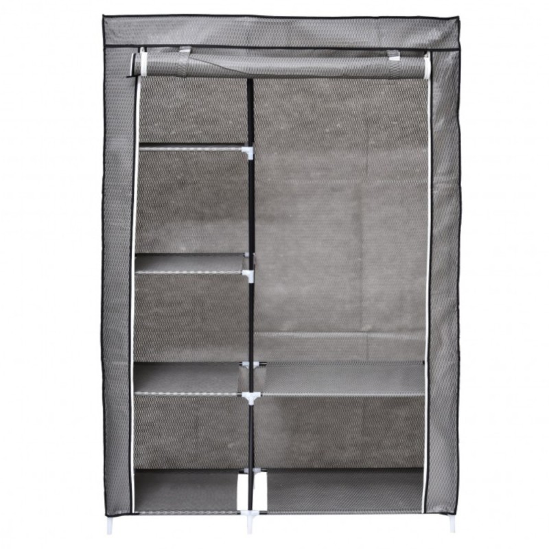 Set 2 x Dulap Haine Textil 105 x 45 x 160 cm, Blueberg, Structura Metalica