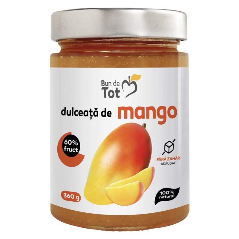 Set 2 x Dulceata de Mango fara Zahar, 360 g, Bun de Tot