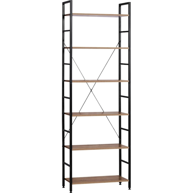 Set 2 x Etajera cu 6 Rafturi din Metal si Pal, 60 x 27.60 x 180 cm , Blueberg Rf3100