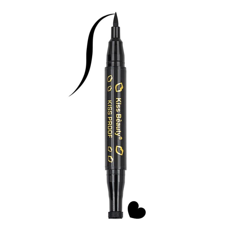 Set 2 x Eyeliner Tip Carioca cu Stampila Model Inima, Kiss Beauty, 03