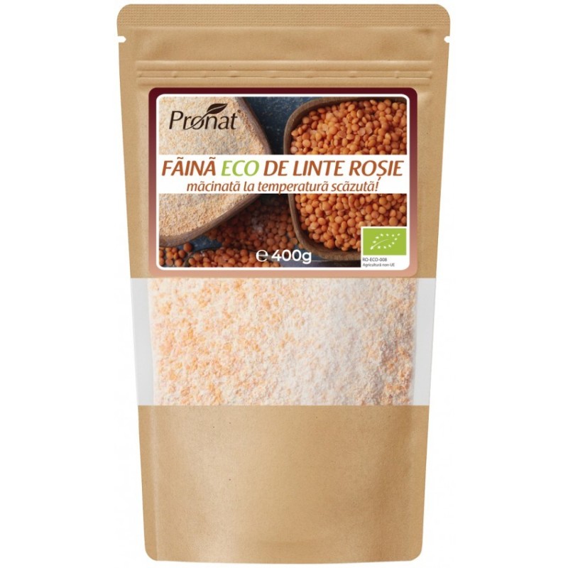 Set 2 x Faina Bio de Linte Rosie, 400 g, Pronat