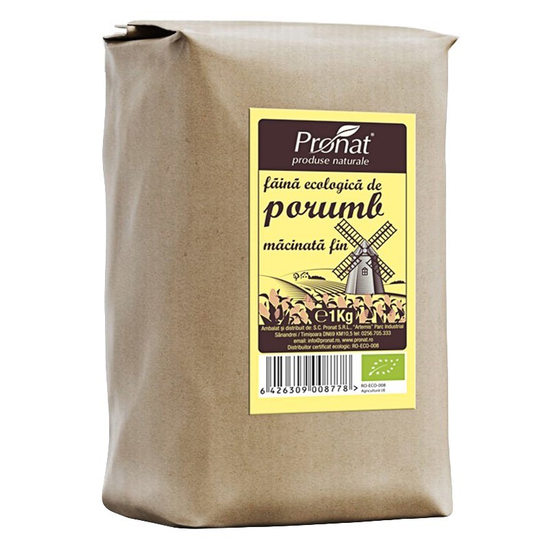 Set 2 x Faina Bio de Porumb Macinata Fin, Pronat, 1 kg