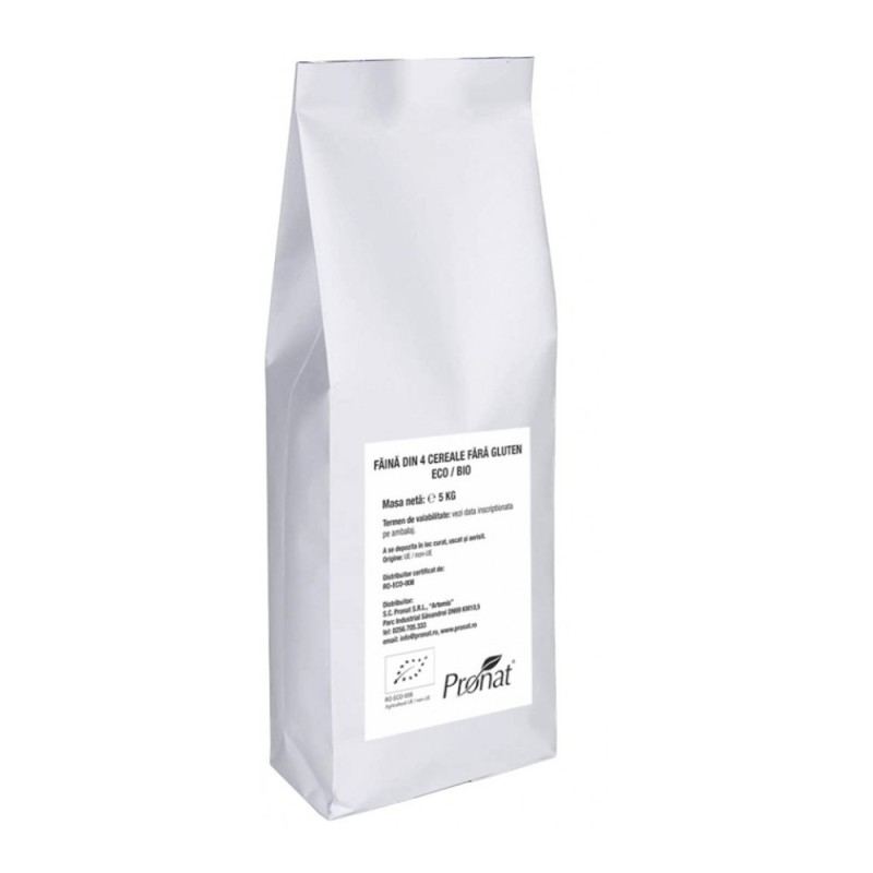 Set 2 x Faina Bio din Patru Cereale Natural fara Gluten, 5 kg