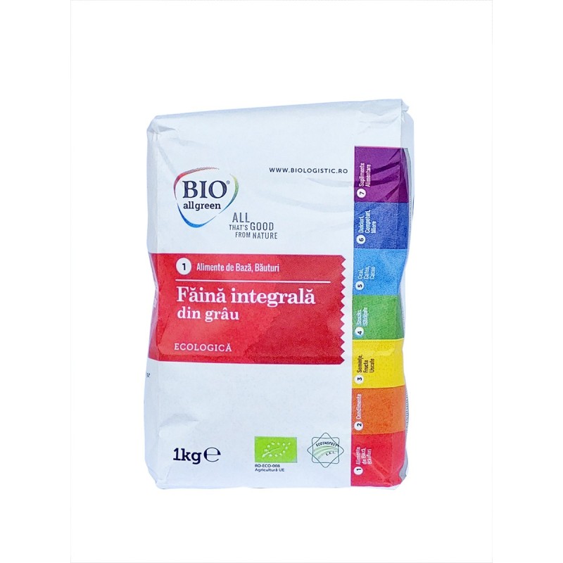 Set 2 x Faina Integrala de Grau Eco, Bio All Green, 1 kg
