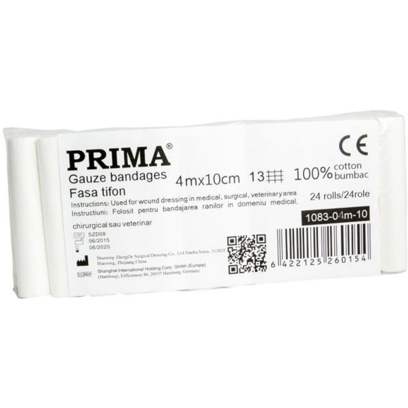 Set 2 x Fasa din Tifon, in Banderola de Hartie, 4 m x 10 cm, 24 Role, Prima