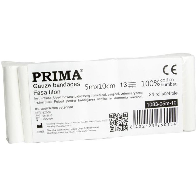 Set 2 x Fasa din Tifon, in Banderola de Hartie, 5 m x 10 cm, 24 Role, Prima