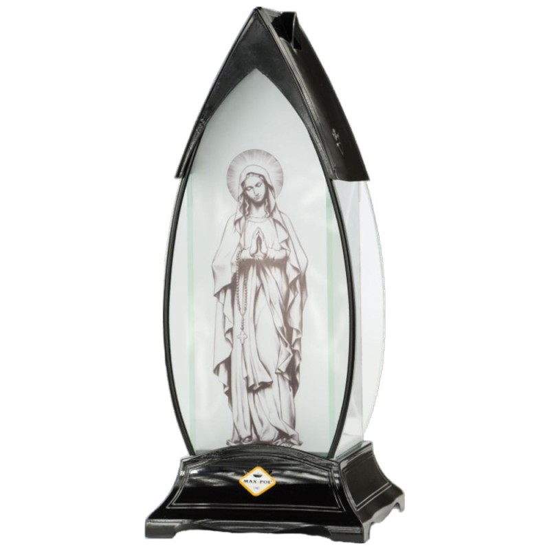 Set 2 x Felinar din Sticla cu Maica Domnului