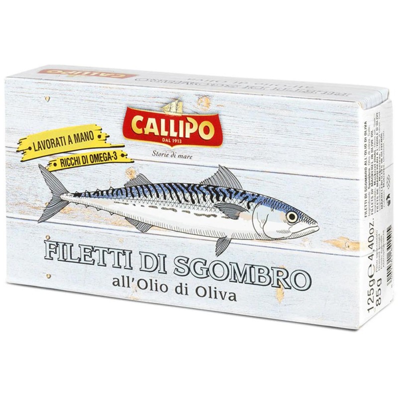 Set 2 x Fileuri de Macrou in Ulei de Masline Callipo, 125 g