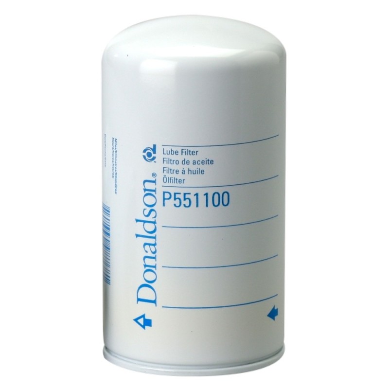 Set 2 x Filtru Ulei P551100, Lungime 168 mm, Diametru Exterior 93 mm, Filet M27 x 2, Finetea 20 µ, Donaldson