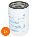 Set 2 x Filtru Ulei P554770, Lungime 120 mm, Diametru Exterior 76 mm, Filet 3/4-16, Finetea 40 µ, Donaldson