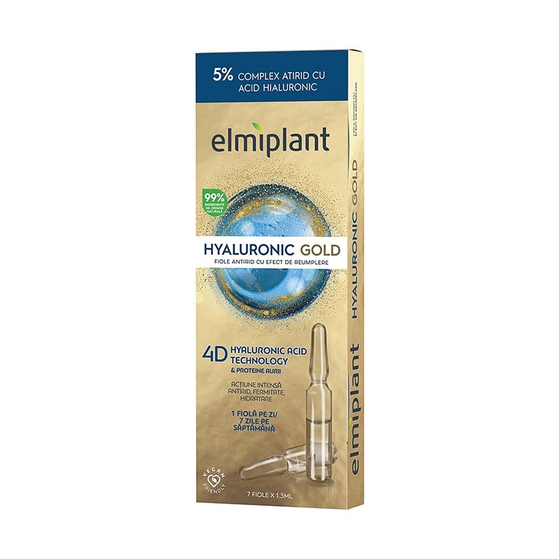 Set 2 x Fiole Antirid Elmiplant cu Acid Hialuronic, 7 x 1.3 ml