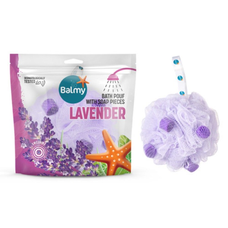 Set 2 x Floare de Masaj cu Perle de Sapun, Parfum de Lavanda, Balmy, 24.5 g