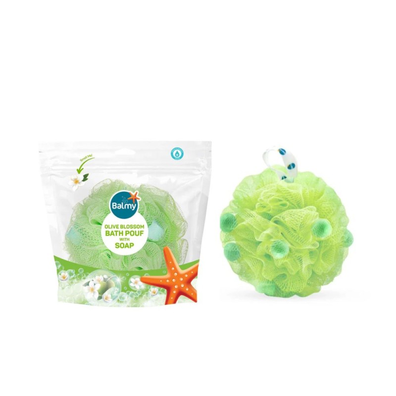 Set 2 x Floare de Masaj cu Perle de Sapun, Parfum Floare de Maslin, Balmy, 24.5 g