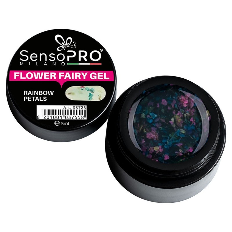 Set 2 x Flower Fairy Gel Uv SensoPRO Milano, Rainbow Petals 5 ml