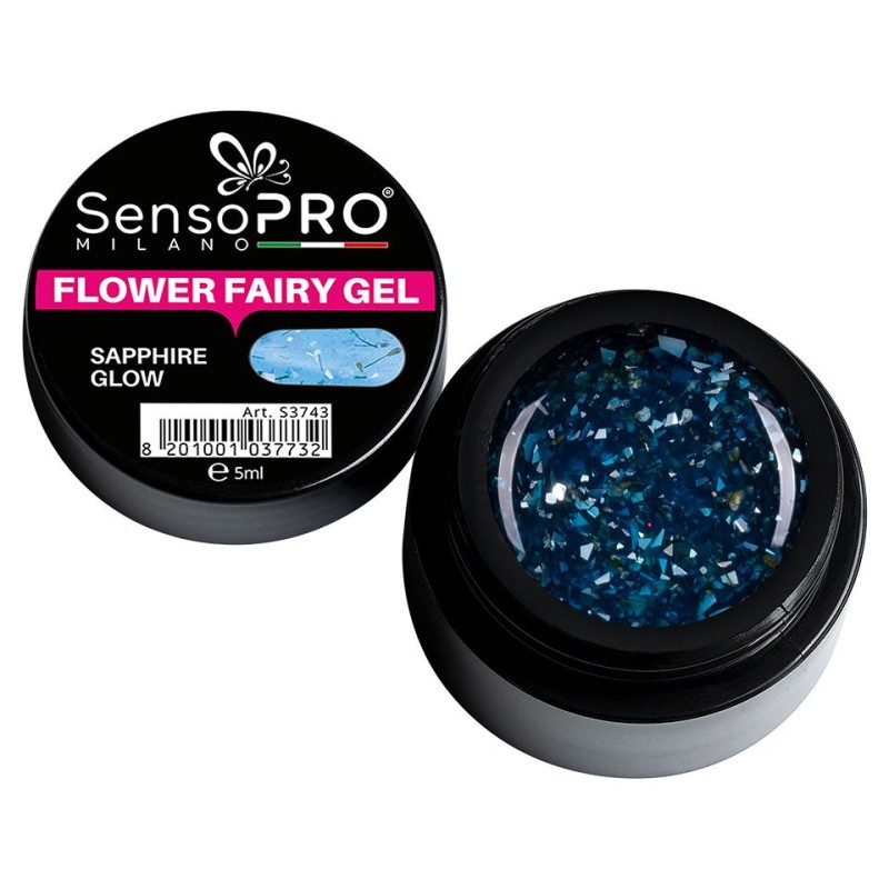 Set 2 x Flower Fairy Gel Uv SensoPRO Milano, Sapphire Glow 5 ml