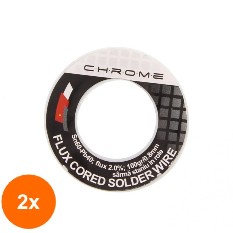 Set 2 x Fludor 100 g, 0.8 mm Sn60 Pb40