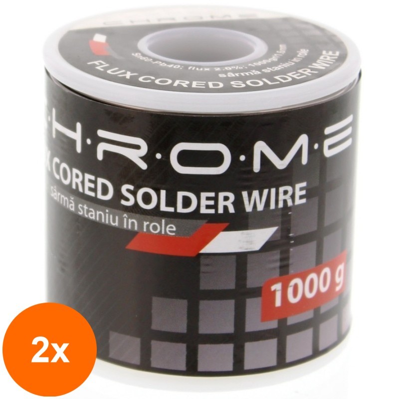 Set 2 x Fludor 1000 g, 1.6 mm Chrome