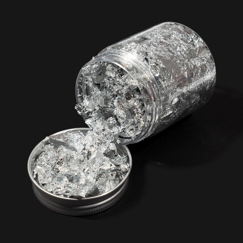 Set 2 x Foita Creponata Unghii Luxorise, Silver Look