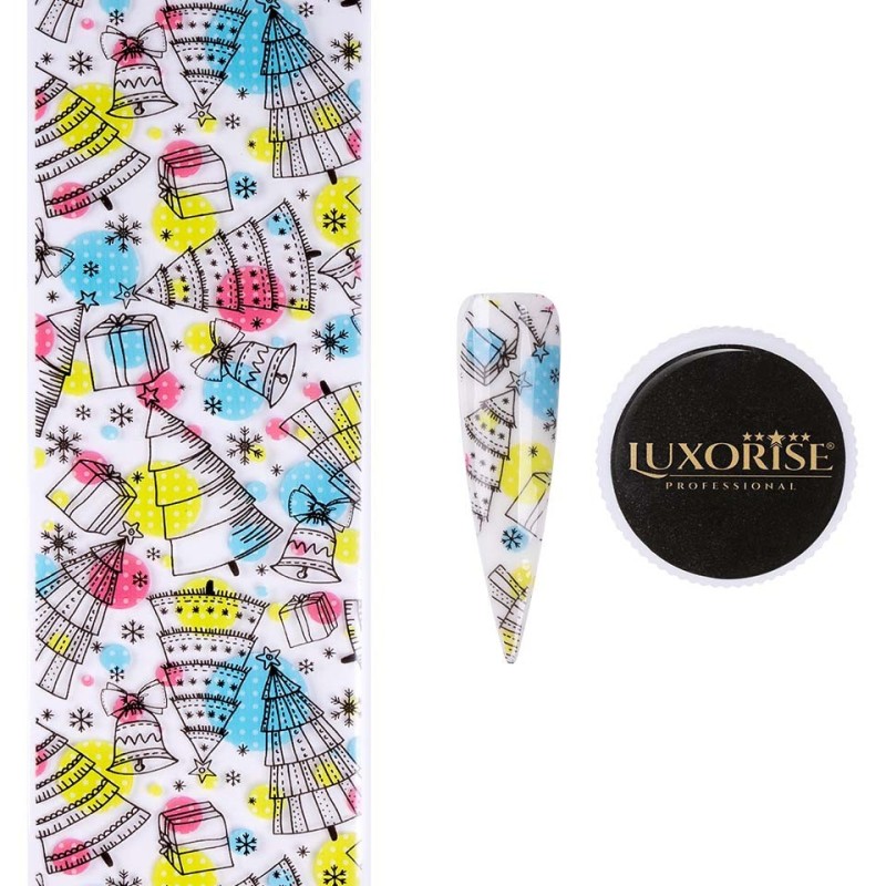 Set 2 x Folie de Transfer Unghii Luxorise 342 Christmas Vibes