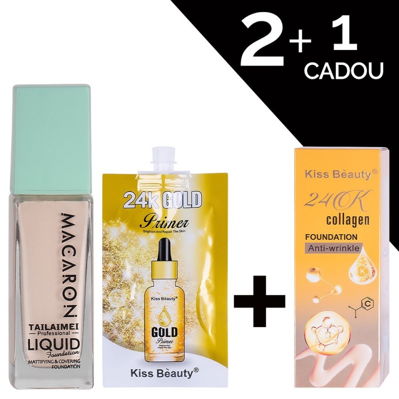 Set 2 x Fond de Ten si Primer Machiaj Pure Flawless 2 + 1 Cadou