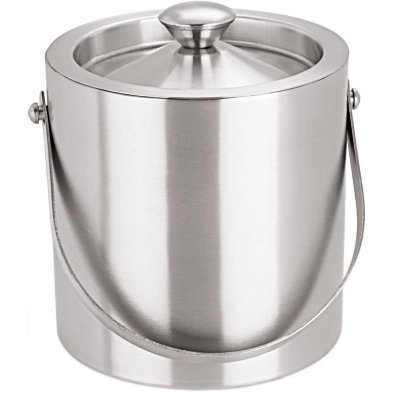Set 2 x Frapiera pentru Gheata, Capacitate 1.5 l, Inox, cu capac, Perete Dublu, Grunberg