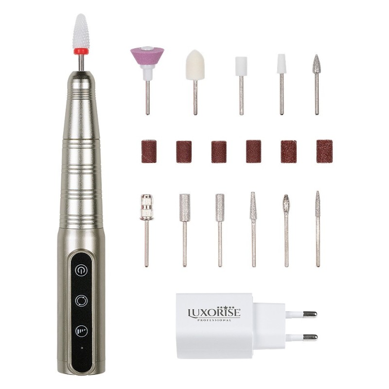 Set 2 x Freza Unghii Portabila Titanium Ultra, Luxorise, Gold