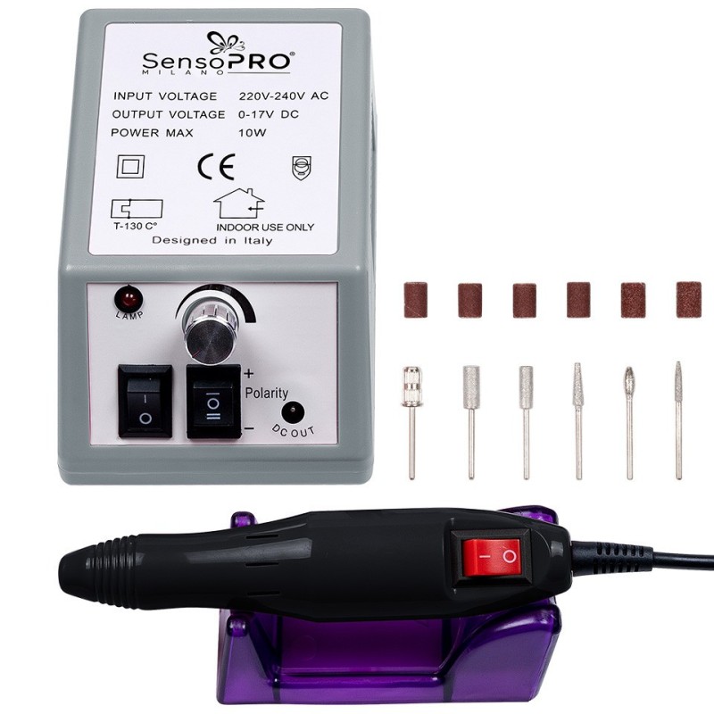 Set 2 x Freza Unghii Profesionala Star Nails SensoPRO Milano 20000 Rpm, Gri