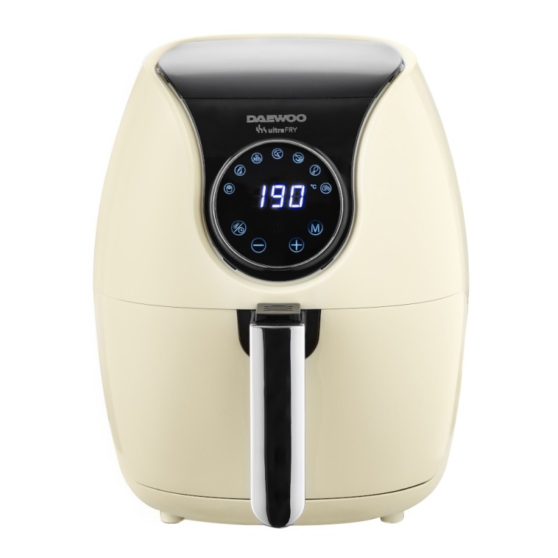 Set 2 x Friteuza cu Aer Cald Daewoo DAF2000, 1500 W, Display LCD, Capacitate 3.6 L, Timer 30 minute, 12 Programe, Temperatura Re