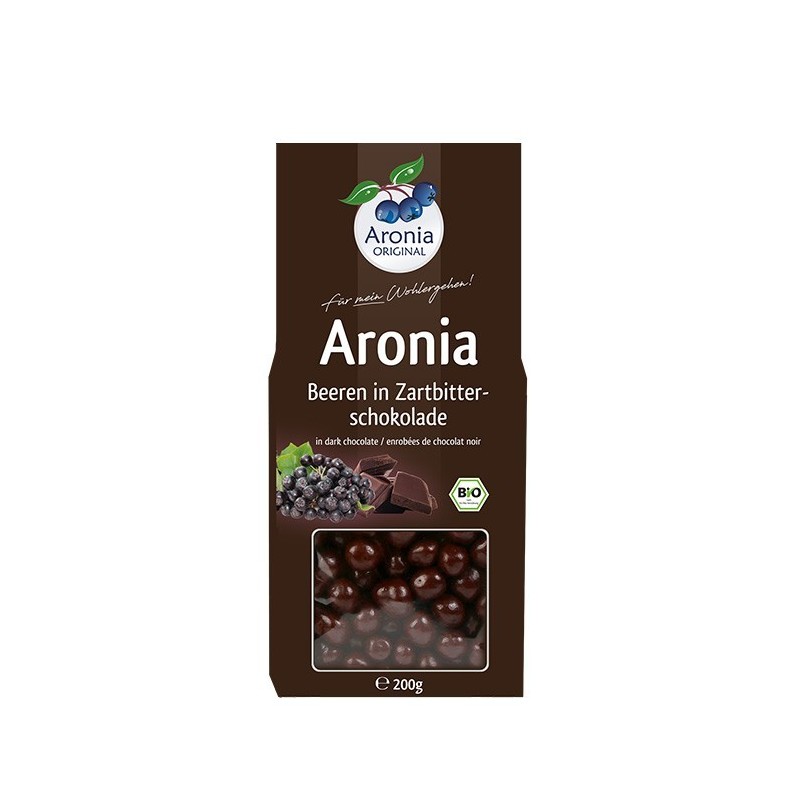 Set 2 x Fructe de Aronia Bio Glazurate cu Ciocolata, 200 g Aronia Original