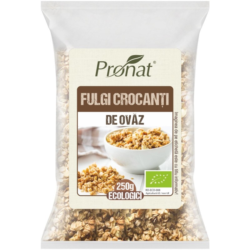 Set 2 x Fulgi Crocanti Bio de Ovaz, 250 g