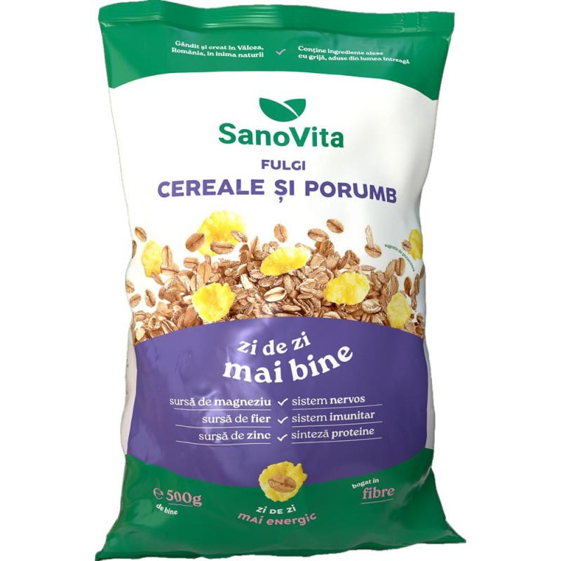 Set 2 x Fulgi de Cereale si Porumb, Sanovita, 500 g