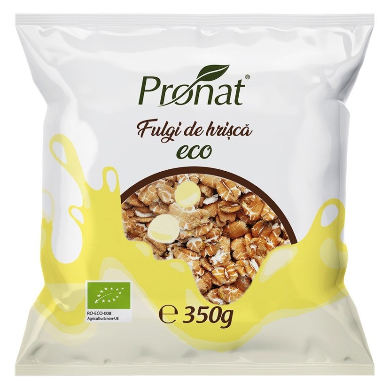 Set 2 x Fulgi de Hrisca BIO, 350 g, Pronat