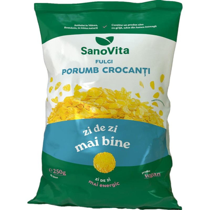 Set 2 x Fulgi de Porumb Crocanti, Sanovita, 250 g
