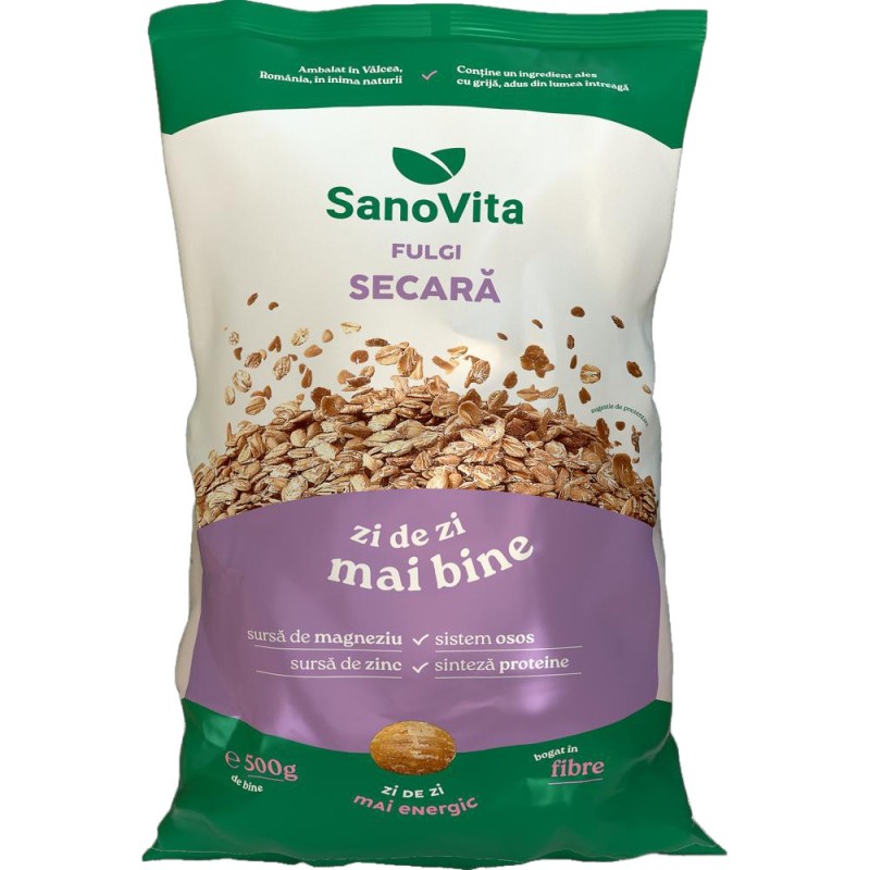 Set 2 x Fulgi de Secara, Sanovita, 500 g