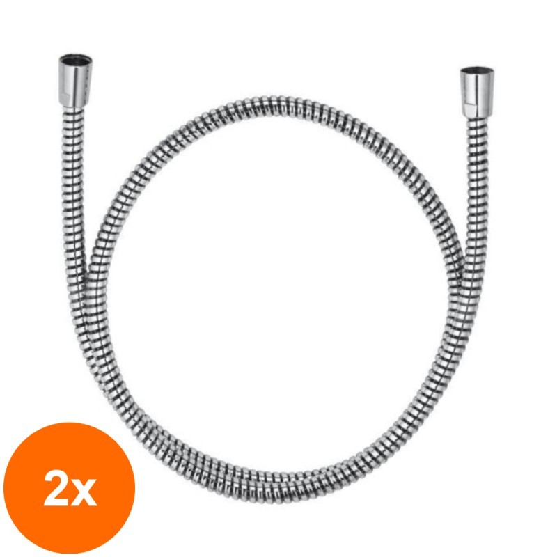 Set 2 x Furtun de Dus, Kludi Logo, 160 cm, Crom