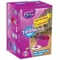 Set 2 x Galeata si Mop Rotativ, Parex Twister, 20 l, Roz