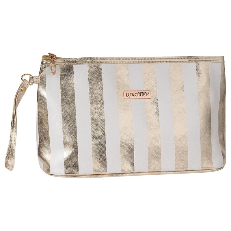 Set 2 x Geanta Manichiura Tip Portfard Travel Luxorise Elite, White & Gold