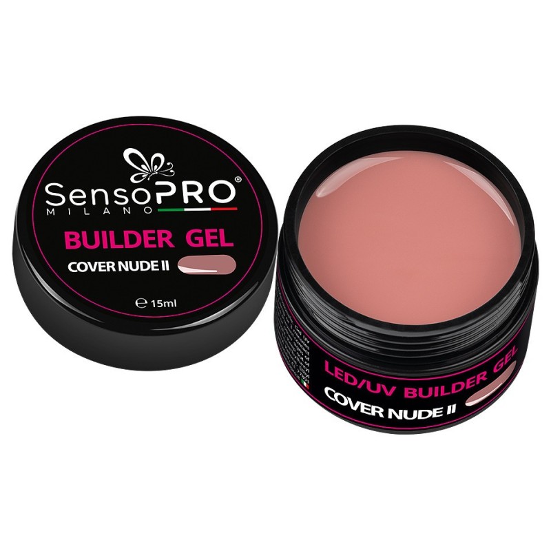 Set 2 x Gel Camuflaj Unghii SensoPRO Milano 15 ml, Cover Nude Ii