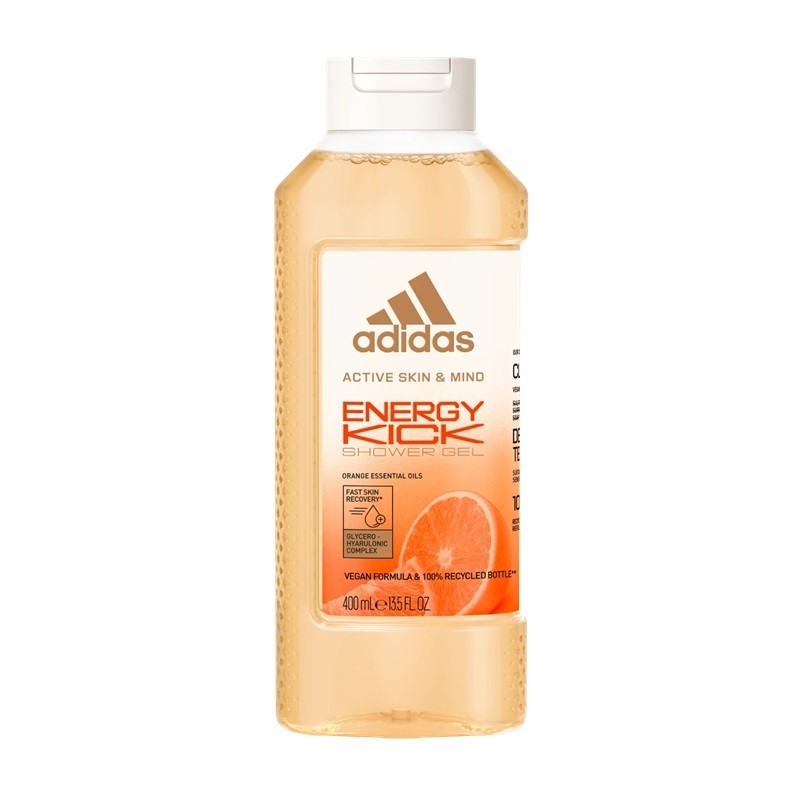 Set 2 x Gel de Dus Adidas, Energy Kick, Femei, 400 ml