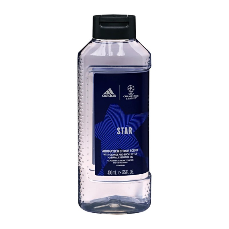 Set 2 x Gel de Dus Adidas, Star, Uefa Champions League, Barbati, 400 ml