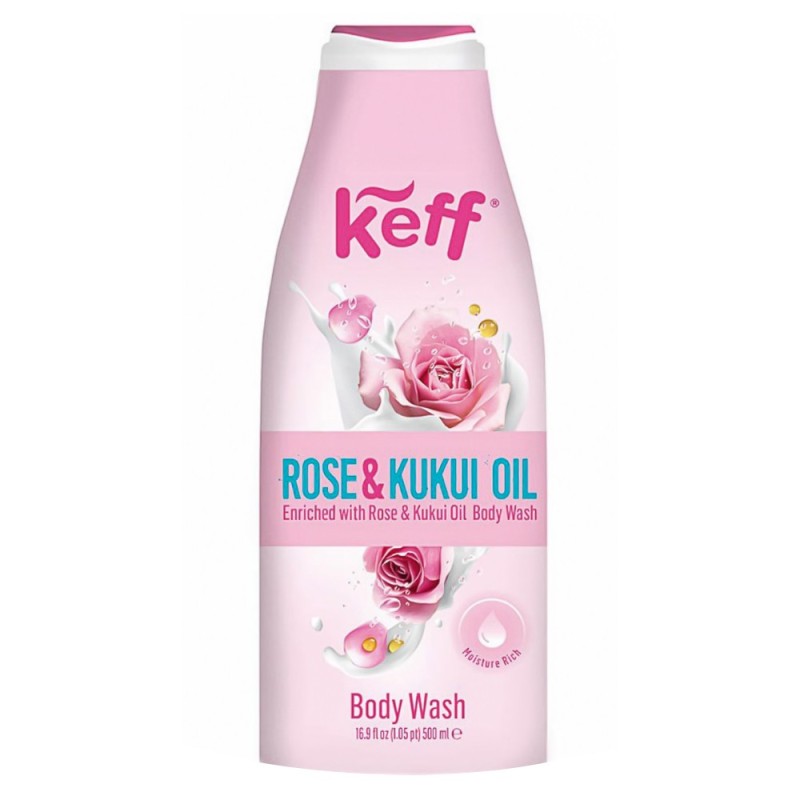 Set 2 x Gel de Dus Keff Rose & Kukui Oil 500 ml